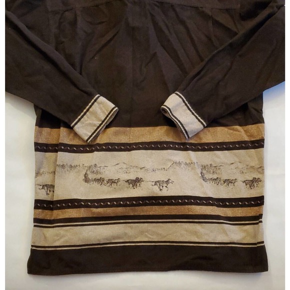 Vintage Chaps Ralph Lauren Long Sleeve Aztec Western Shirt Men's Size Large - Picture 8 of 8